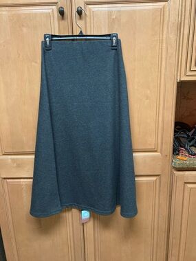 Simple Charcoal Gray A-Line Skirt